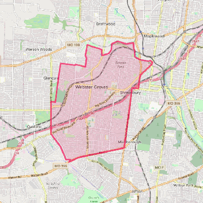 Map of Webster Groves