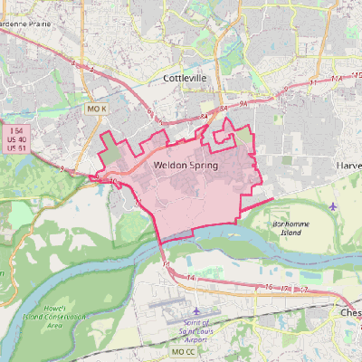 Map of Weldon Spring