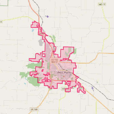 Map of West Plains