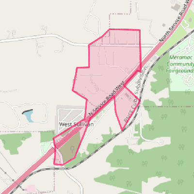 Map of West Sullivan