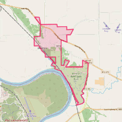 Map of Weston