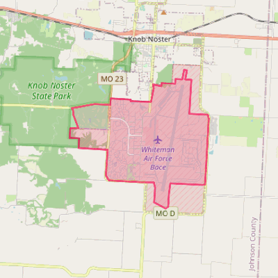 Map of Whiteman AFB