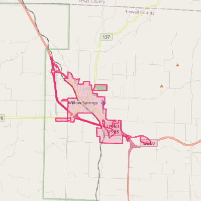Map of Willow Springs