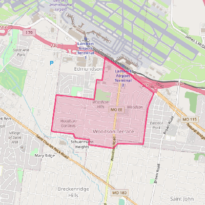 Map of Woodson Terrace