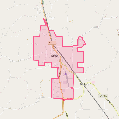 Map of Belmont