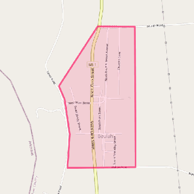 Map of Beulah