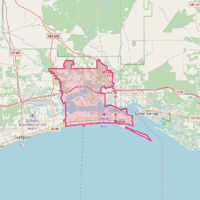 Map of Biloxi