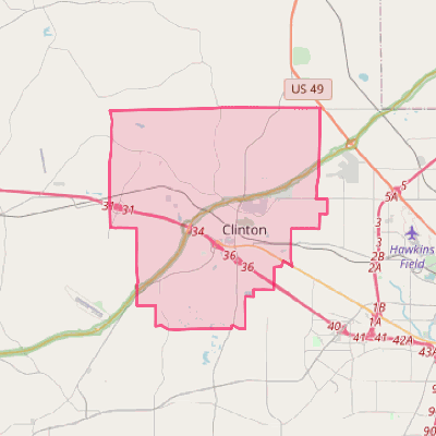 Map of Clinton