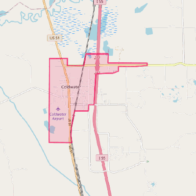 Map of Coldwater