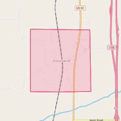 Map of Courtland