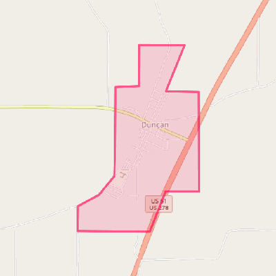 Map of Duncan