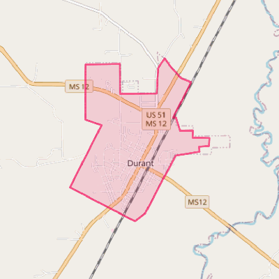 Map of Durant