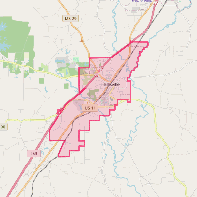 Map of Ellisville