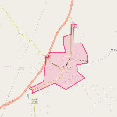 Map of Fayette