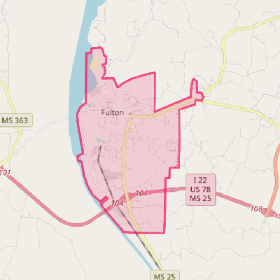 Map of Fulton