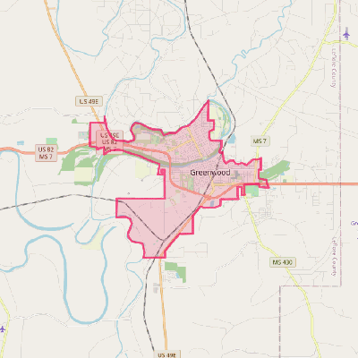 Map of Greenwood