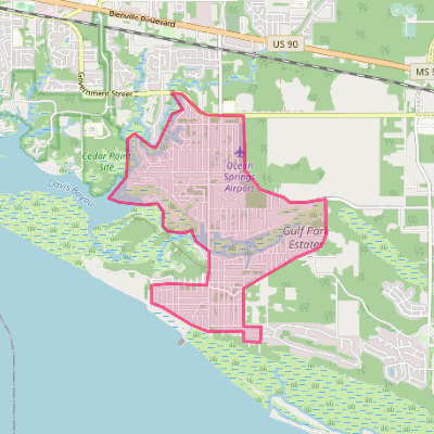 Map of Gulf Park Estates