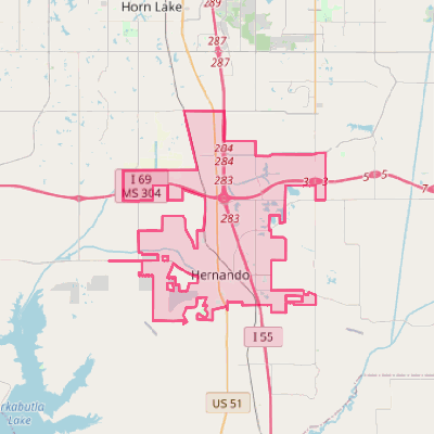 Map of Hernando