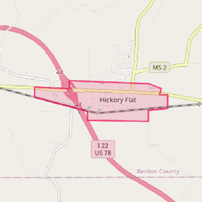 Map of Hickory Flat