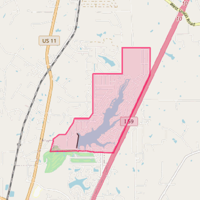 Map of Hide-A-Way Lake