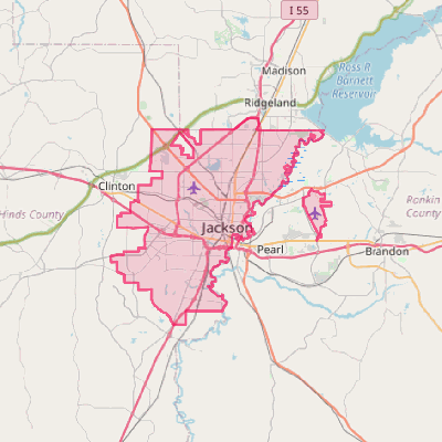 Map of Jackson