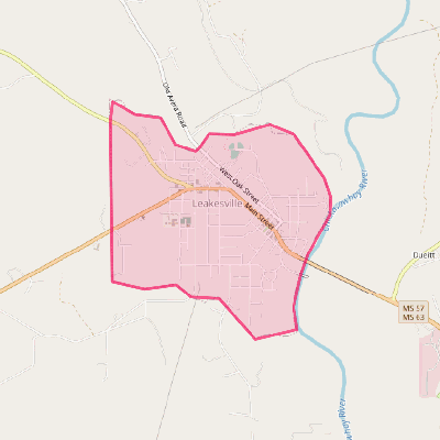 Map of Leakesville