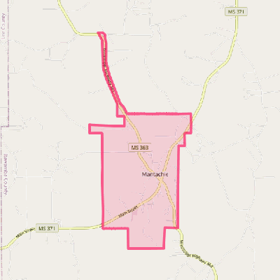 Map of Mantachie