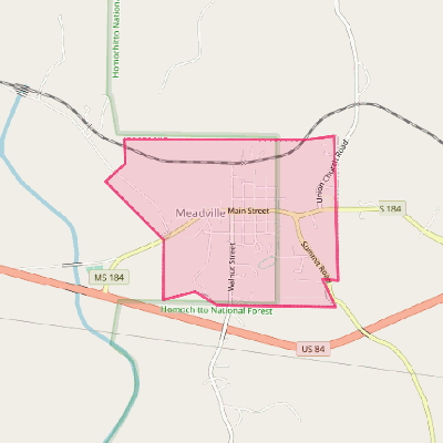 Map of Meadville