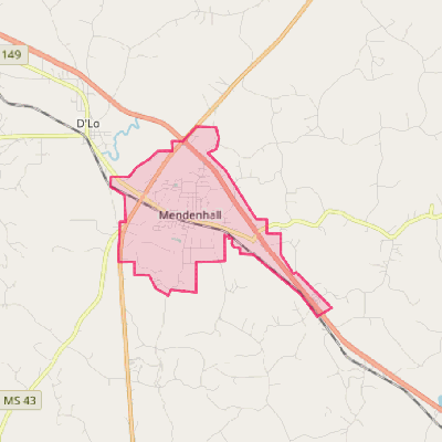 Map of Mendenhall