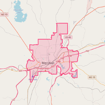 Map of Meridian