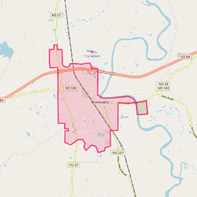 Map of Monticello