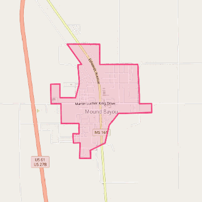 Map of Mound Bayou