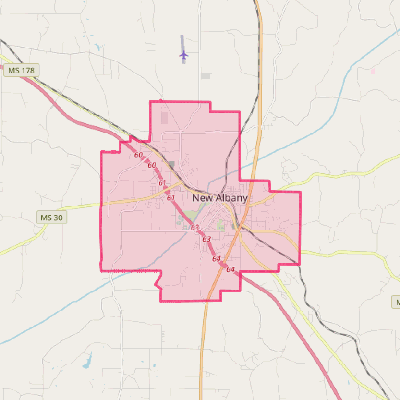 Map of New Albany