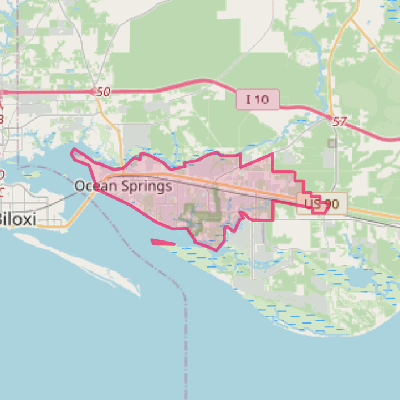 Map of Ocean Springs