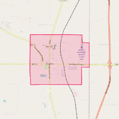 Map of Okolona