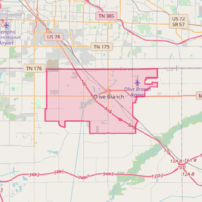 Map of Olive Branch