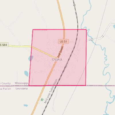 Map of Osyka