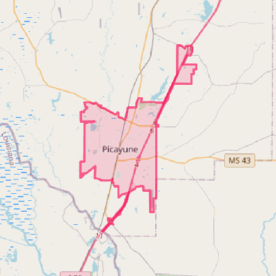 Map of Picayune