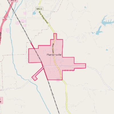 Map of Plantersville