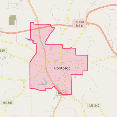 Map of Pontotoc