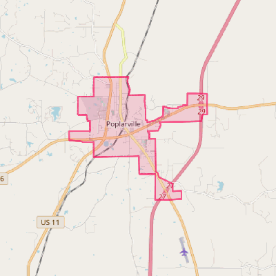 Map of Poplarville