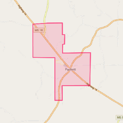 Map of Puckett