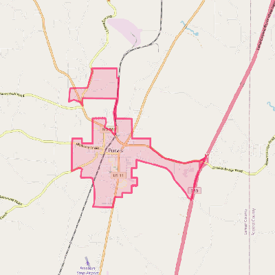 Map of Purvis