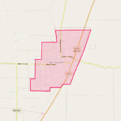 Map of Rolling Fork