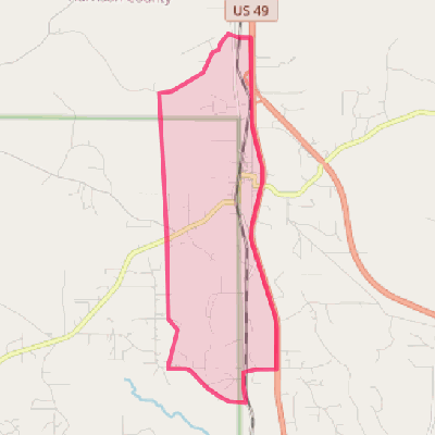 Map of Saucier