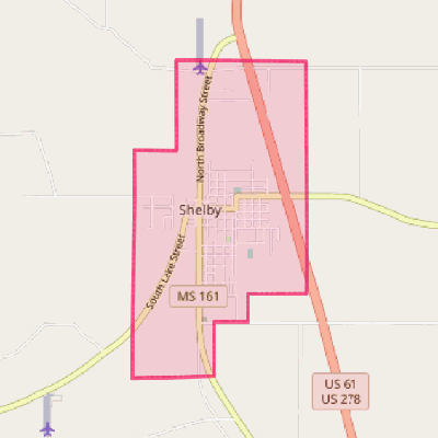 Map of Shelby