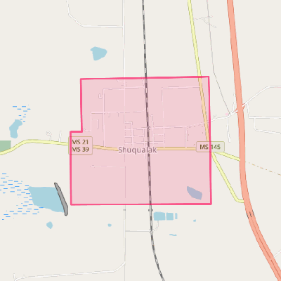 Map of Shuqualak