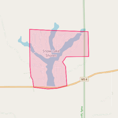 Map of Snow Lake Shores