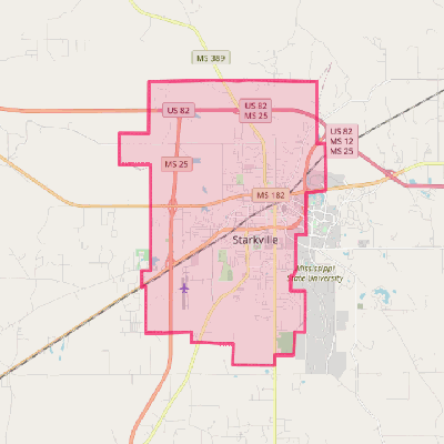 Map of Starkville