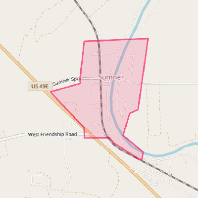 Map of Sumner